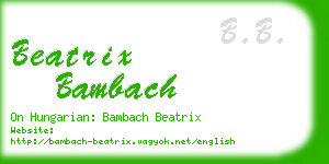 beatrix bambach business card